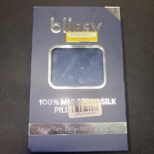 Blissy Standard 100% Mulberry Silk Pillowcase Navy Blue 20688